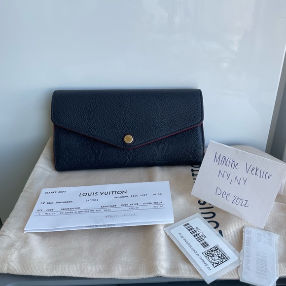 Louis Vuitton Sarah Wallet in Marine Rouge - Picture 2 of 14